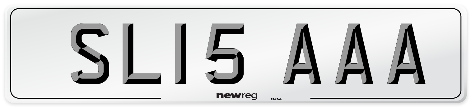 SL15 AAA Number Plate from New Reg